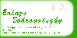 balazs dobrovolszky business card